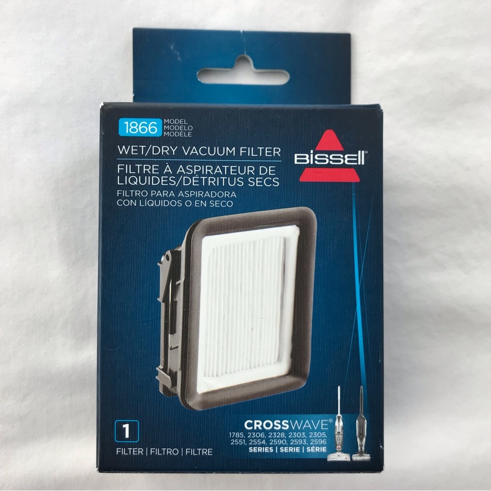 Bissell model 1866 wet/dry vacuum Filter Replacement (Only One Filter)